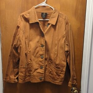 Ashley Stewart Women's Brown Jean Jacket